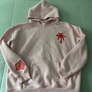 Pink palm puff Hoodie